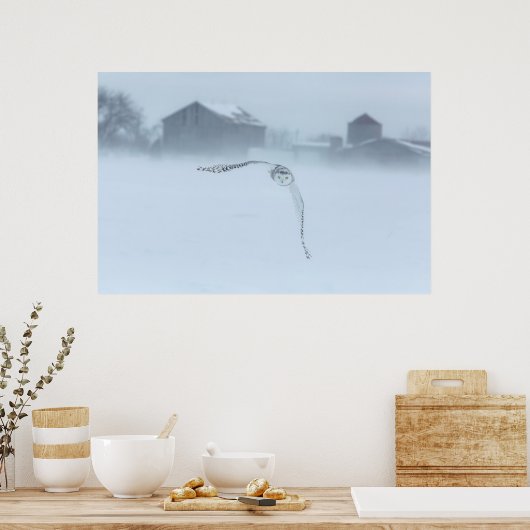 Schneeauschale im Winter Poster (Küche)