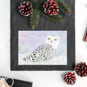 Schneeauschale im Winter Sonnenuntergang Farbstift Postkarte