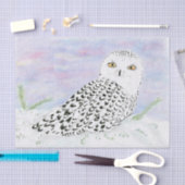 Schneeauschale im Winter Sonnenuntergang Farbstift Seidenpapier (Handwerk)