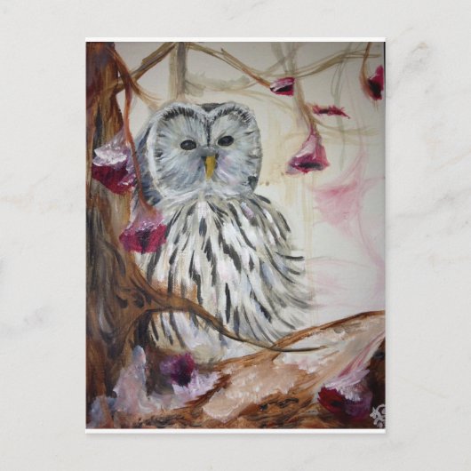 Schneeauschale in einem Baum Postkarte (Vorderseite)