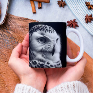 Schneeauschale in Schwarz und Weiß Kaffeetasse