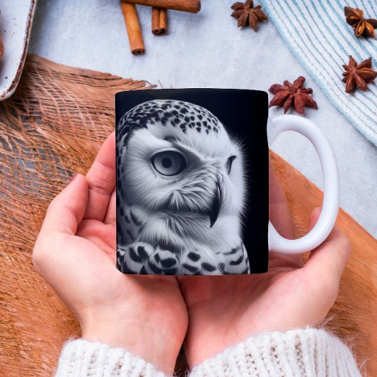 Schneeauschale in Schwarz und Weiß Kaffeetasse