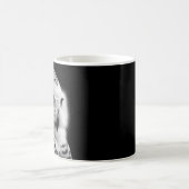 Schneeauschale in Schwarz und Weiß Kaffeetasse (Mittel)
