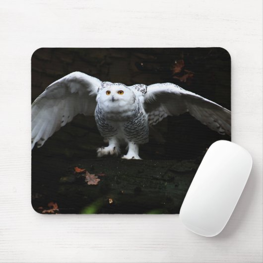 Schneeauschale mit offenem Flügel mpcnm Mousepad (Mit Mouse)