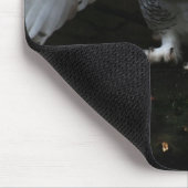 Schneeauschale mit offenen Flügeln mpcna Mousepad (Ecke)