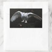 Schneeauschale mit offenen Flügeln stcna Rechteckiger Aufkleber (Tasche)