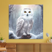 Schneeauschale - Premium Wrapped Canvas (Glanz) Leinwanddruck (Insitu (Wohnzimmer))