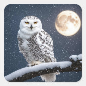 Schneeauschale Quadratischer Aufkleber (Vorderseite)