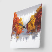 Schneeautobahn Quadratische Wanduhr (Winkel)