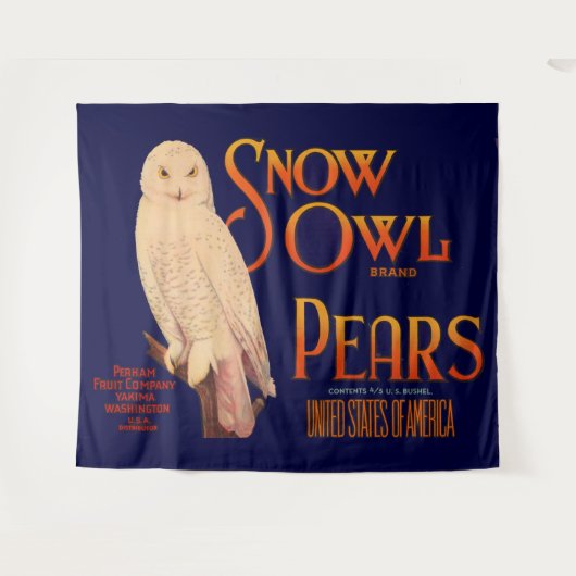 Schneeauulinge Birnen der Marke Snow Owl, Fruchtka Wandteppich (Vorderseite (Horizontal))