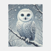 Schneeauwl auf der verschneiten Zweigstelle aufget Fleecedecke (Vorderseite)