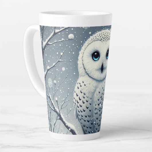 Schneeauwl auf der verschneiten Zweigstelle aufget Milchtasse (Linke Ecke)