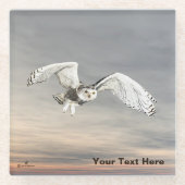 Schneeauwl Glasuntersetzer (Vorderseite)