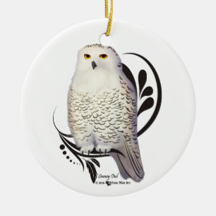 Schneeauwl Keramikornament