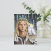 Schneeauwl Postkarte (Stehend Vorderseite)