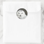 Schneeauwl Runder Aufkleber (Tasche)