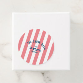 Schneebach Rosa Cabana Stripe Bachelorette Geschenkanhänger