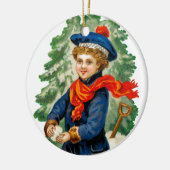 Schneeball für Kinder Keramikornament (Links)