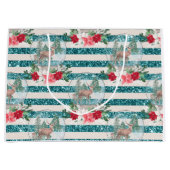 Schneeball für Weihnachtswild, Poinsettias Große Geschenktüte (Vorderseite)