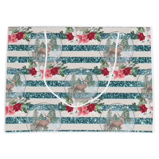 Schneeball für Weihnachtswild, Poinsettias Große Geschenktüte (Vorderseite)