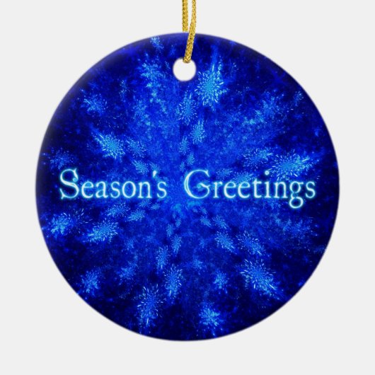 Schneeball Keramik Ornament (Vorne)