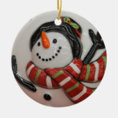 Schneeball Keramik Ornament (Vorne)