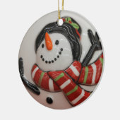 Schneeball Keramik Ornament (Links)