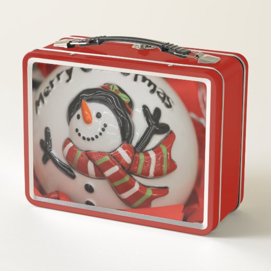 Schneeball Metall Brotdose (Rückseite)