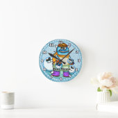Schneeball-Monster Runde Wanduhr (Zuhause)