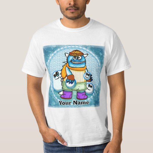 Schneeball-Monster T-Shirt (Vorderseite)
