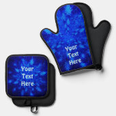 Schneeball Ofenhandschuh & Topflappen-Set (Vorderseite/Rückseite)