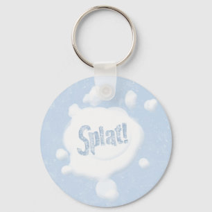Schneeball Platsch! Keyring Schlüsselanhänger