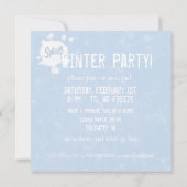 Schneeball Platsch! Party Einladung (Rückseite)