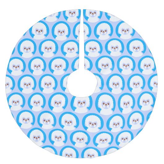 Schneeball Polyester Weihnachtsbaumdecke (Vorderseite)