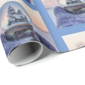 Schneeball Weihnachtsbaum Winterschnee Geschenkpapier (Rolleneckpunkt)