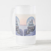 Schneeball Weihnachtsbaum Winterschnee Mattglas Bierglas (Vorderseite Links)