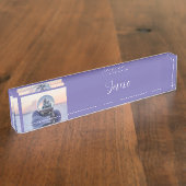 Schneeball Weihnachtsbaum Winterschnee Namensplakette (Seite)