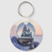 Schneeball Weihnachtsbaum Winterschnee Schlüsselanhänger (Vorderseite)