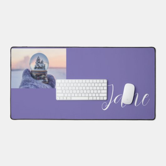 Schneeball Weihnachtsbaum Winterschnee Schreibtischunterlage (Tastatur & Maus)