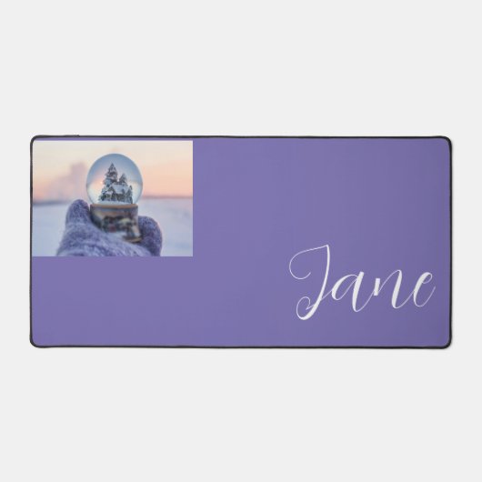 Schneeball Weihnachtsbaum Winterschnee Schreibtischunterlage (Vorderseite)