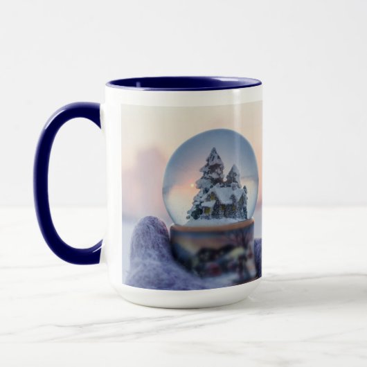 Schneeball Weihnachtsbaum Winterschnee Tasse (Links)