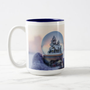 Schneeball Weihnachtsbaum Winterschnee Zweifarbige Tasse