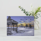 Schneeballbaum Winterhochzeit Einladungen (Stehend Vorderseite)