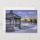 Schneeballbaum Winterhochzeit Einladungen (Rückseite)