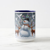 Schneeballblasen-Tasse Zweifarbige Tasse (Mittel)