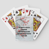 Schneeballblütenmalerei Spielkarten (Rückseite)