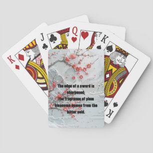 Schneeballblütenmalerei Spielkarten