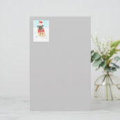 Schneeballböden für Mops Briefpapier (Stehend Vorderseite)