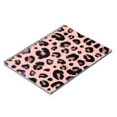 Schneeballböden schwarz-grau beige nahtloser Hinte Notizblock (Linke Seite)