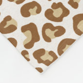 Schneeballdruck, Beige, Tan und Creme Fleecedecke (Ecke)